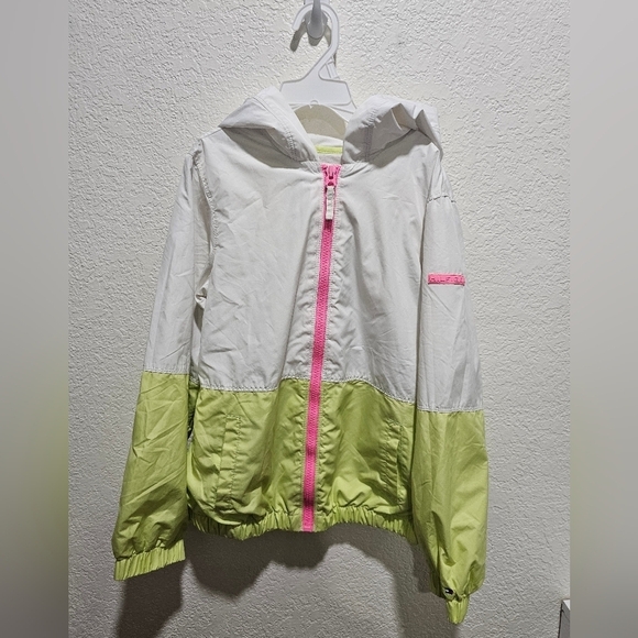 Tommy Hilfiger Kids Girl Hooded Windbreaker Jacket Size M 8-10 - Picture 1 of 11